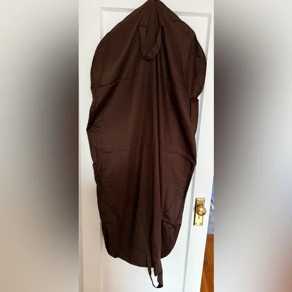 GUCCI Cotton Garment Bag Travel Bag Dust Bag Brown with Gold Letters Size 42 - Picture 4 of 4